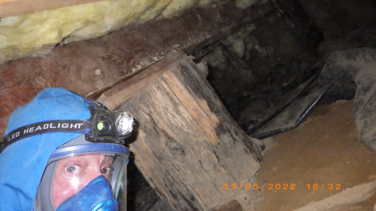 Rotted structural support post found during a home inspection in Everett WA